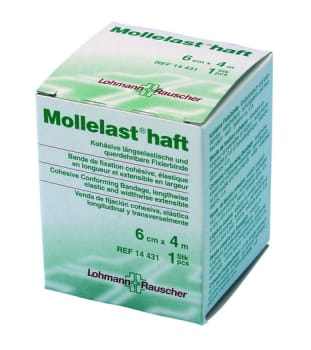 Mollelast Haft, gazebind, selvhæftende, 6 cm x 4 m