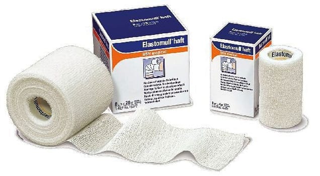 Elastomull Haft, selvhæftende gazebind, 6 cm x 4 m