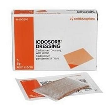 Iodosorb, Jodkompres 5gr, steril, 4 cm x 6 cm