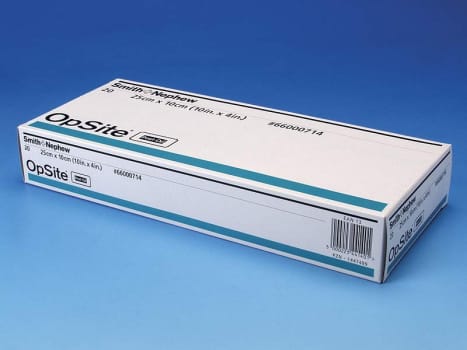 OpSite Post-op, filmforbinding med melolin kompres, steril, 10 cm x 25 cm