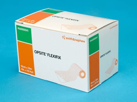 OpSite Flexifix, transparent film på rulle, 10 cm x 10 m