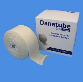 Danatube, rørbandage str. 01 100% ubleget bomuld, 1,5 cm x 20 m