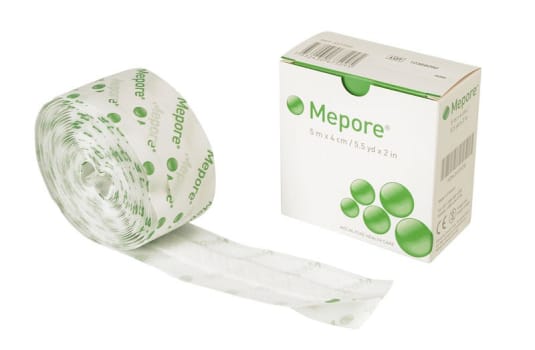 Mepore, plaster med kompres, 4 cm x 5 m