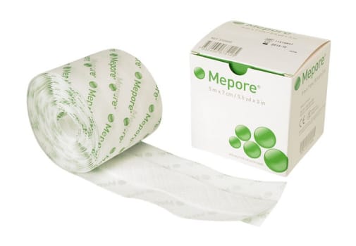 Mepore, plaster med kompres, 7 cm x 5 m