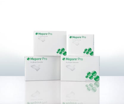Mepore Pro, væsketæt plaster med sårpude 5 x 24 cm, steril, 9 cm x 30 cm