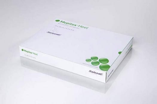 Mepilex, skumbandage m. safetac, heel, u. border, steril, 13 cm x 20 cm