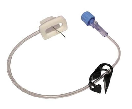 Port-A-Cath Gripper, kanyle, sort, steril, 22G x 1in