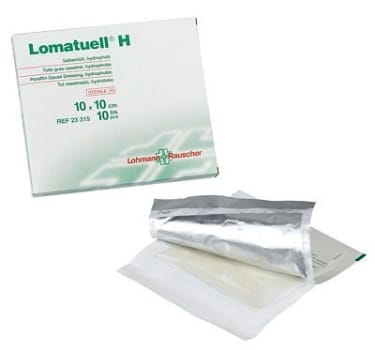 Lomatuell H, salvekompres,100% bomuldsgaze, steril, 10 cm x 20 cm