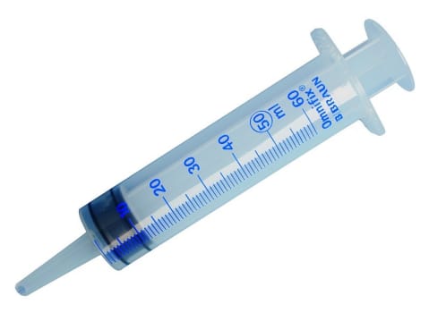 Omnifix 3-komponentsprøjte, med skrå kateteransats, steril, 50/60 ml