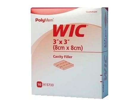 PolyMem Wic, cavitetsfiller uden klæber, perforeret, steril, 8 cm x 8 cm