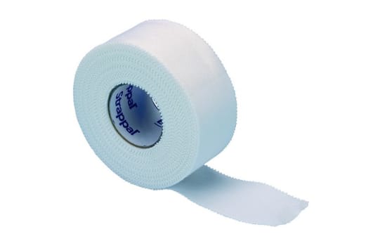 Strappal, sportstape, zinkoxid klæber, 2,5 cm x 10 m