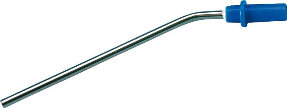 Mediplast, øresug, metal, blå, rund studs, steril, 3,0 mm x 80 mm