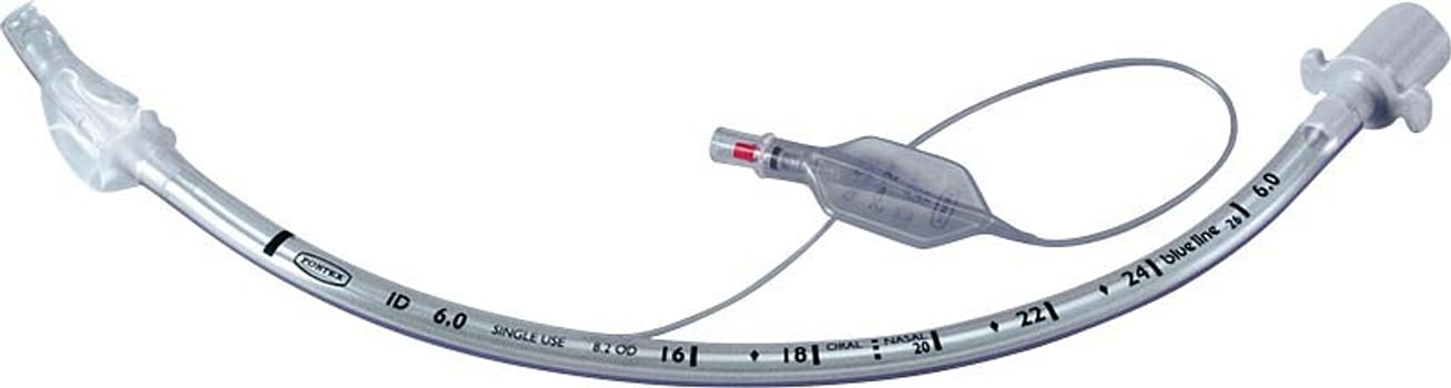 Portex, trachealtube med cuff, Murphy, steril, 6 mm