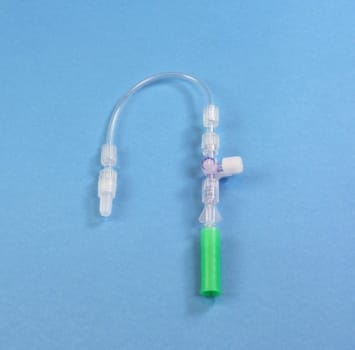 Konnektor, t/nefrostomi PVC 3-v-h, rot. luer-lock, 30 cm