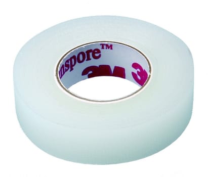 Transpore, fikseringstape, perforeret, 2,5 cm x 9,1 m