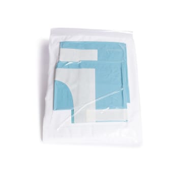 Barrier, hulstykke variabelt, hul 7,5 x 0-20 cm, steril, 50 cm x 75 cm