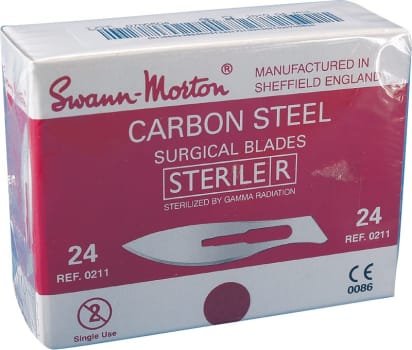 Swann-Morton, skalpelblad nr. 24, steril