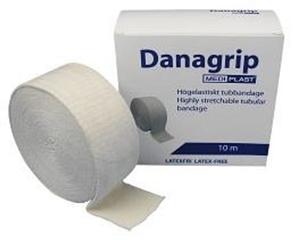 Danagrip, komp.bandage, tubular str. D, hvid, arme og ben, 7,5 cm x 10 m