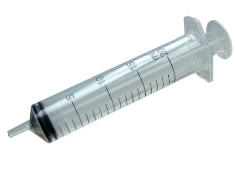 Omnifix 3-komponentsprøjte, luer, excentrisk, steril, 20 ml