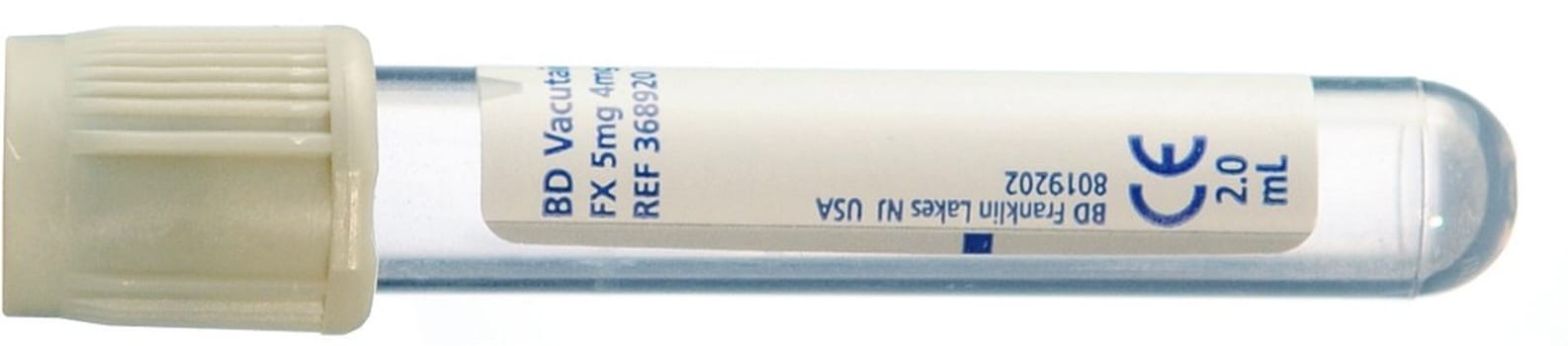 Vacutainer, glas, Na-fluoride + K, 5/2 ml