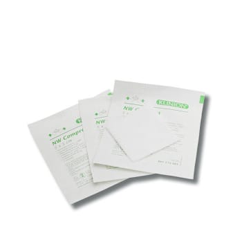Klinion, non woven kompres, 4 lag, brev a 5 stk., steril, 5 cm x 5 cm