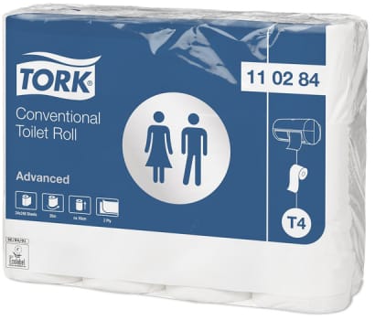 Tork Advanced, 2-lags toiletpapir, T4, hvid, 248 blade, 31,4 m