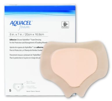 Aquacel Foam, sacralbandage med silikone border, steril, 20 cm x 16,9 cm