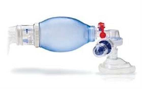 Hudson RCI lifesaver, genoplivningsballon 0,3 l,engangs med maske str. 1, neonatal