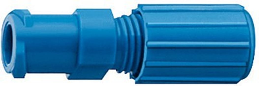Rüsch, luer-lock adapter, fastspændt, blå, steril, ch 3-6