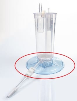 human med, Fod/bund til FillerCollector, disposable sæt