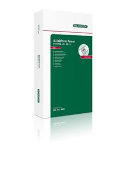 Kliniderm Foam Silikone, skumbandage, steril, 10 cm x 20 cm