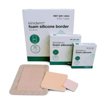 Kliniderm Foam Silikone, skumbandage, steril, 20 cm x 20 cm