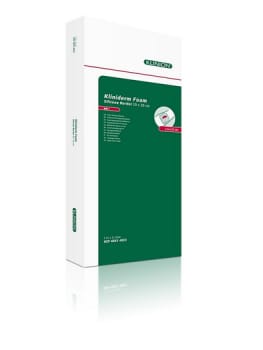 Kliniderm Foam Silikone Border, skumbandage, steril, 10 cm x 30 cm