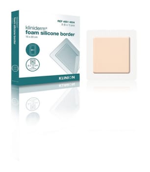 Kliniderm Foam Silikone Border, skumbandage, steril, 15 cm x 20 cm