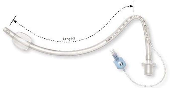 Rüsch AGT trachealtube, præformet, med cuff, nasal, Murphy, steril, 8 mm