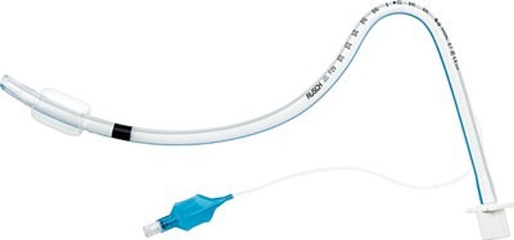 Rüsch trachealtube, Safety Silk præformet tube, nasal med cuff, steril, 5 mm