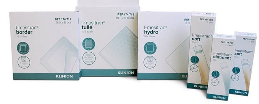 Klinion L-Mesitran, hydrogelplade med honning, steril, 10 cm x 10 cm