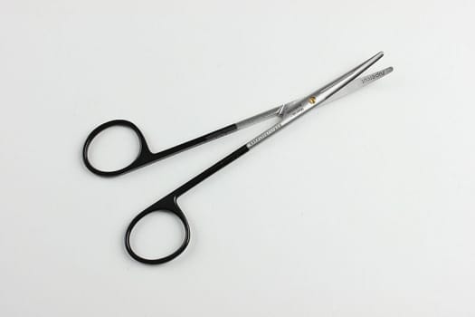 Medicon, saks, Metzenbaum, buet, black line, 14 cm