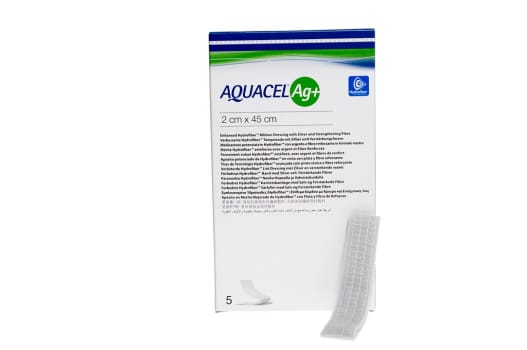 Aquacel Ag+, cavitetsbandage m. sølv&forstærkede fibre, steril, 2 cm x 45 cm