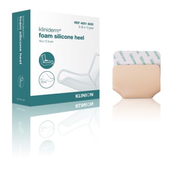 Kliniderm Foam Silikone, Heel skumbandage, steril, 10 cm x 17,5 cm