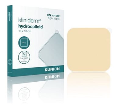 Kliniderm Hydro, hydrocolloid bandage, standard, steril, 10 cm x 10 cm