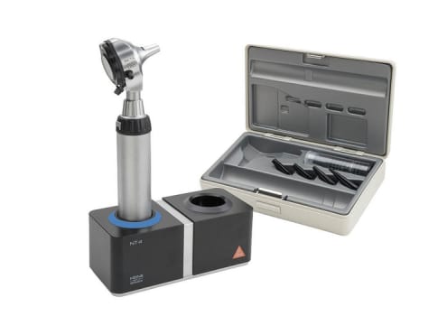 HEINE BETA 400, LED F.O. Otoskopisæt, Genopl. Håndt. Bordopl.