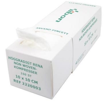YIBON, kompres, non woven, 4 lag, cleanbox, 10 cm x 10 cm