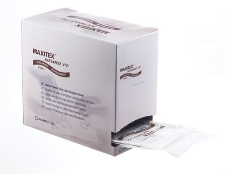 Maxitex Neuro, latex op handske, pudderfri, steril, str 9