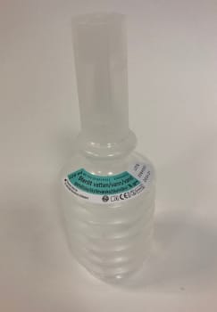 Skyllevæske, sterilt vand, flex harmonikaflaske, 120 ml