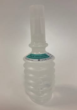 Skyllevæske, sterilt vand, flex harmonikaflaske, 120 ml