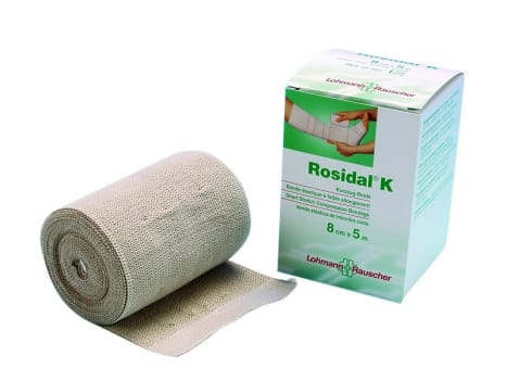 Rosidal K, kortstræksbind, beige, 6 cm x 5 m