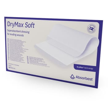DryMax Soft, højabsorberende polymerkompres, steril, 10 cm x 20 cm