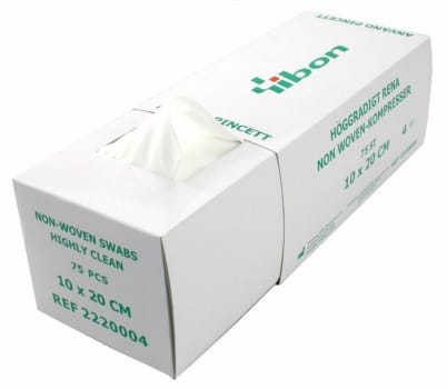 YIBON, kompres, non woven, 4 lag, cleanbox, 10 cm x 20 cm