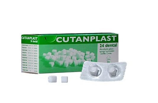 Cutanplast, dental hæmostatisk gelatine svamp steril, 1 cm x 1 cm x 1 cm